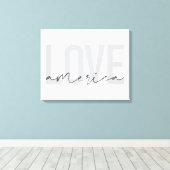 Toile Design moderne, simple, chic, cool de Love America (Insitu (Plancher de Bois))