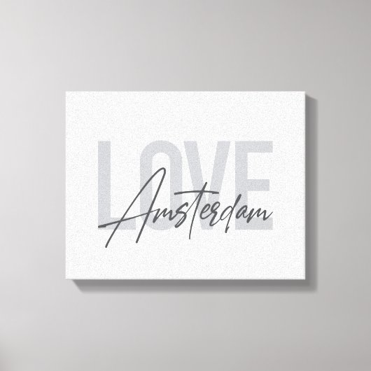 Toile Design moderne, simple, chic, cool Love Amsterdam (Recto)