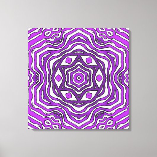 Toile Design Motif en cercle blanc violet (Recto)