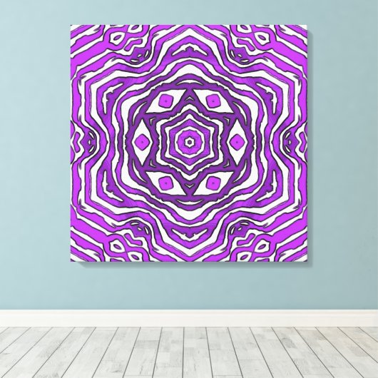 Toile Design Motif en cercle blanc violet (Insitu (Plancher de Bois))
