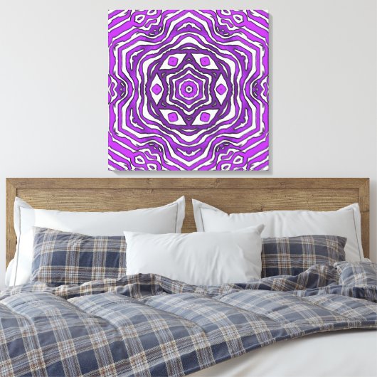 Toile Design Motif en cercle blanc violet (Insitu(Chambre))
