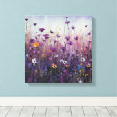 Toile Design paysager à fleurs violettes (Insitu (Plancher de Bois))