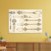 Toile Design persan pour la coutellerie d'argent ordinai (Insitu(Salon))