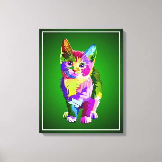 Toile Design prismatique Stylisé Kitten-32345 (Recto)