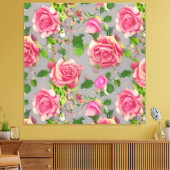 Toile Design Rose de jardin de campagne français élégant (Insitu(Salon))