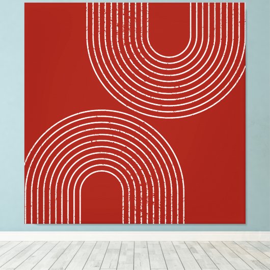 Toile Design rouge moderne (Insitu (Plancher de Bois))