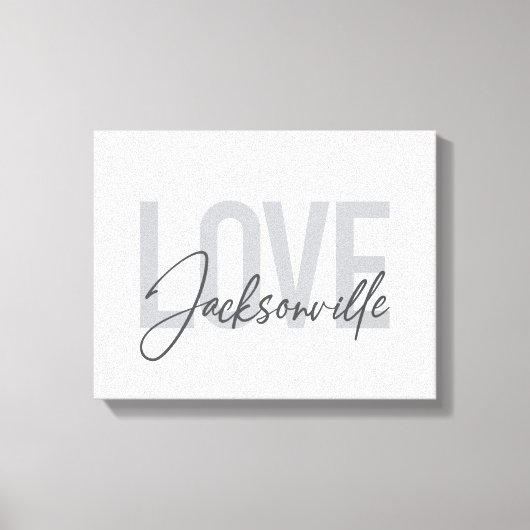 Toile Design simple, moderne, cool Love Jacksonville (Recto)