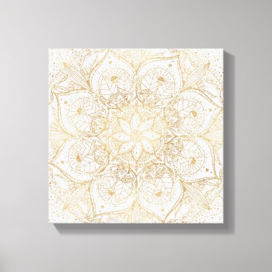 Toile Design tendance or floral Mandala Marble (Recto)