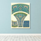 Toile Designs orientaux bleus avec facettes souriantes (Insitu (Plancher de Bois))