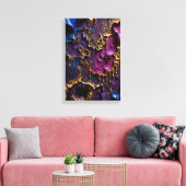 Toile Désintégration d'or en fusion - Abstrait 3D vertic (Insitu(Salon))