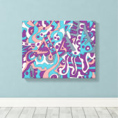 Toile Dessin abstrait moderne (Insitu (Plancher de Bois))