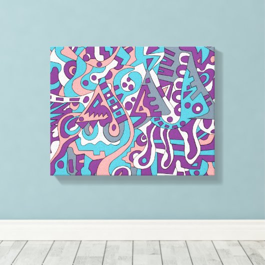 Toile Dessin abstrait moderne (Insitu (Plancher de Bois))