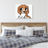 Toile dessin animé beagle rouge blanc (Insitu(Chambre))