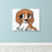 Toile dessin animé beagle rouge blanc (Insitu (Plancher de Bois))