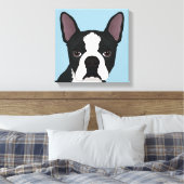 Toile dessin animé de boston terrier (Insitu(Chambre))