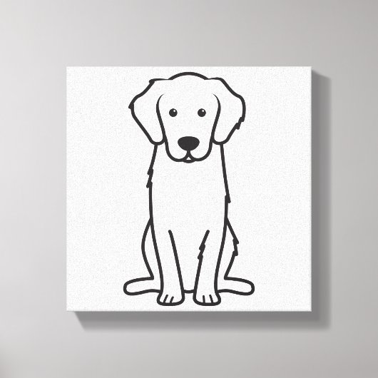 Toile Dessin animé de Golden Retriever (Recto)