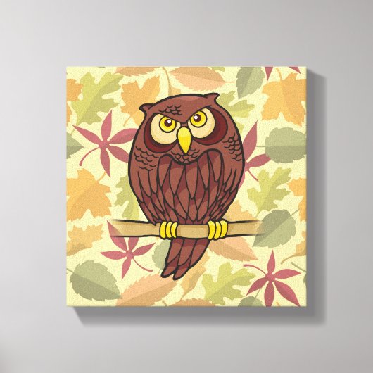 Toile Dessin animé de hibou (Recto)