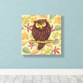 Toile Dessin animé de hibou (Insitu (Plancher de Bois))