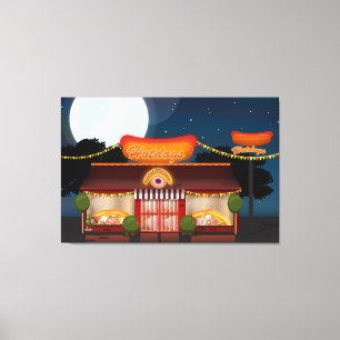 Toile Dessin animé de restaurant de fast-food