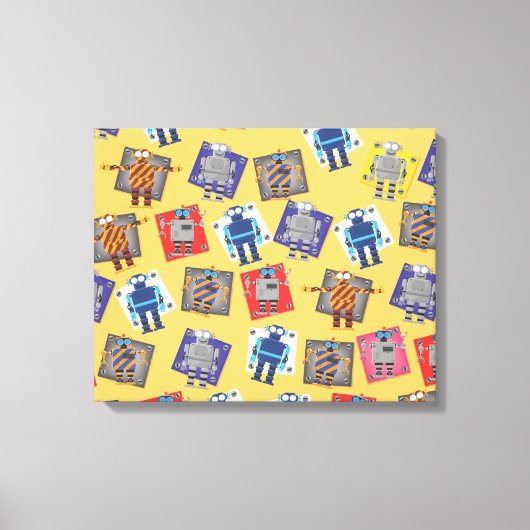 Toile Dessin Animé de Robot Mécanique (Recto)