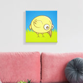 Toile Dessin animé d'oiseau jaune (Insitu(Salon))