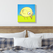Toile Dessin animé d'oiseau jaune (Insitu(Chambre))