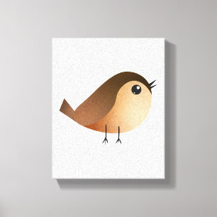 Toile Dessin animé d'oiseau moineau