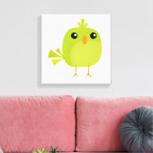 Toile Dessin animé d'oiseau vert (Insitu(Salon))