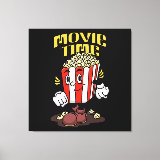 Toile Dessin Animé Mascotte Popcorn (Recto)