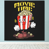 Toile Dessin Animé Mascotte Popcorn (Insitu (Plancher de Bois))