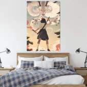 Toile dessin animé vertical Premium Wrapped Canvas(Gloss (Insitu(Chambre))