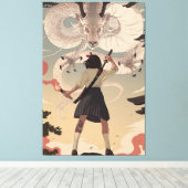 Toile dessin animé vertical Premium Wrapped Canvas(Gloss (Insitu (Plancher de Bois))