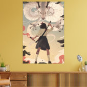 Toile dessin animé vertical Premium Wrapped Canvas(Gloss (Insitu(Salon))