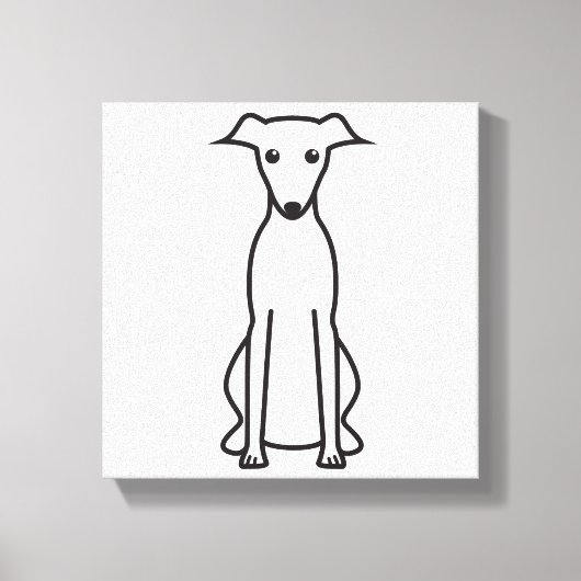 Toile Dessin animé Whippet Dog (Recto)