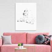 Toile Dessin au trait de Cocker Spaniel Art Chien (Insitu(Salon))