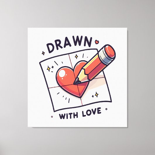 Toile Dessin avec amour (Recto)