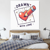Toile Dessin avec amour (Insitu(Chambre))
