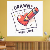 Toile Dessin avec amour (Insitu(Salon))