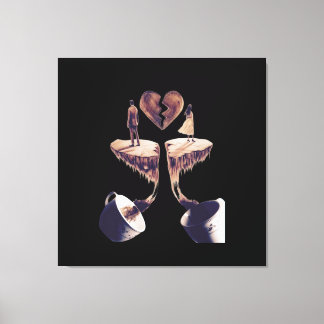 Toile Dessin avec dessin à café