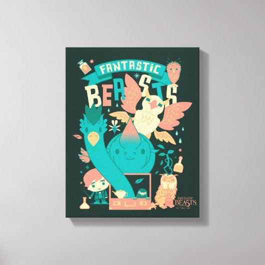 Toile Dessin Bêtes Fantastiques Avec Newt Scamander (Recto)