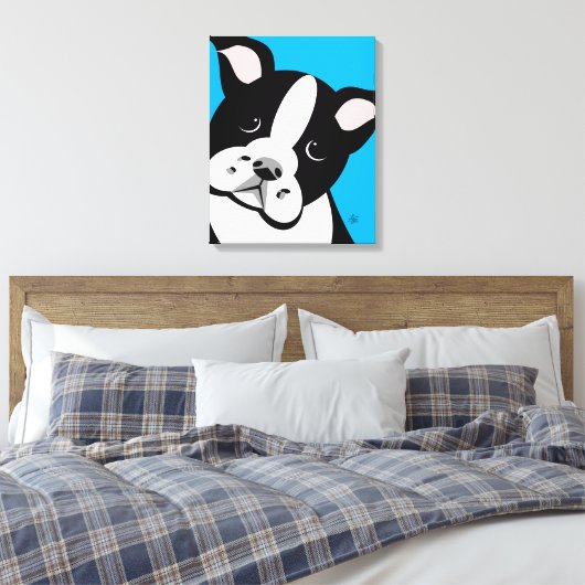 Toile Dessin Boston Terrier Canvas Imprimer (Insitu(Chambre))