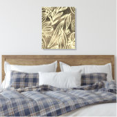Toile Dessin botanique doré et blanc glamour (Insitu(Chambre))