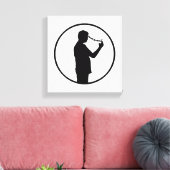 Toile Dessin Concept de dépendance aux téléphones portab (Insitu(Salon))