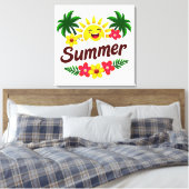 Toile Dessin d'art mural coloré d'été (Insitu(Chambre))