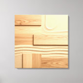Toile Dessin de bois géométrique sur sable (Recto)