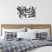 Toile Dessin de chat couché mignon (Insitu(Chambre))