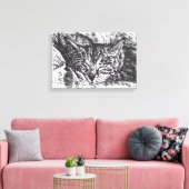 Toile Dessin de chat couché mignon (Insitu(Salon))