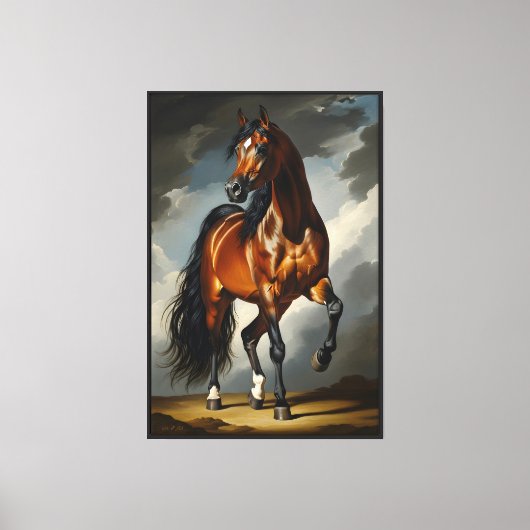 Toile Dessin de cheval arabe (Recto)
