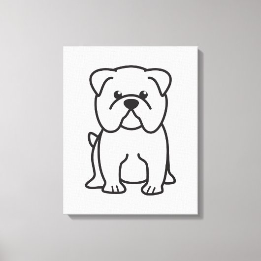 Toile Dessin de Chien à Bulldog (Recto)