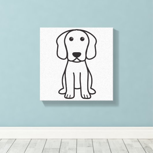 Toile Dessin de chien beagle (Insitu (Plancher de Bois))